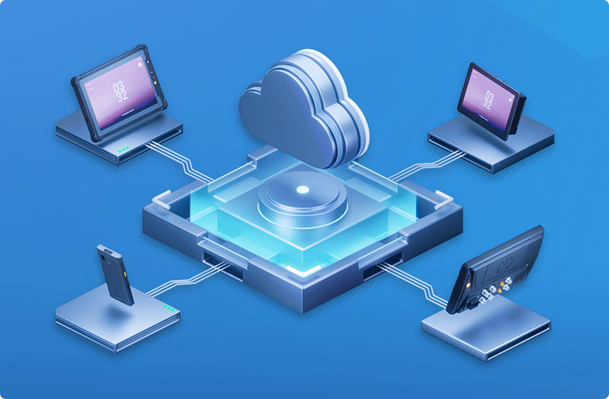 sReceptor de difusin Actualizacin OTA Escner de cdigo de barras MDM