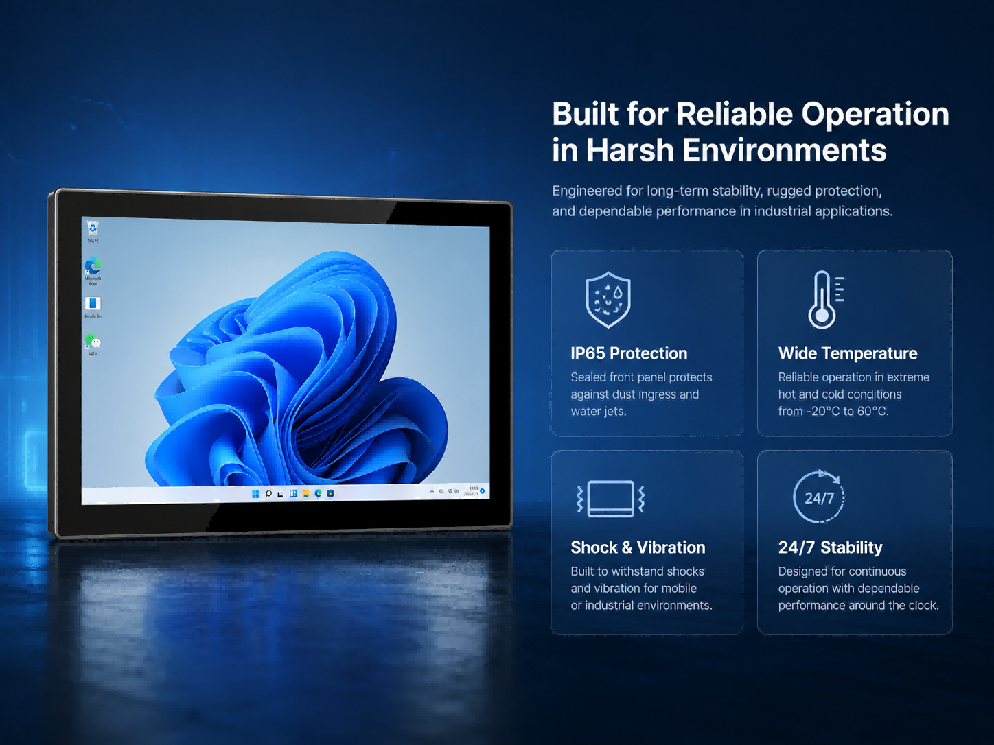 Panel PC industrial integrated rugged device design