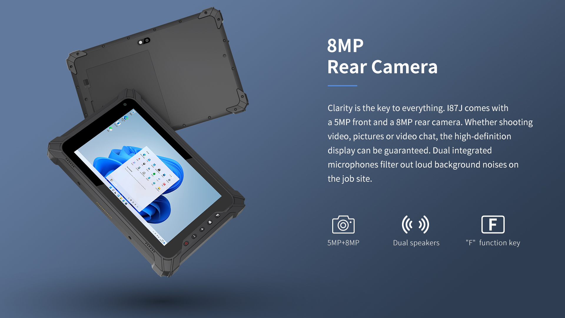 Clarity is the key to everything. l87J comes witha 5MP front and a 8MP rear camera. 