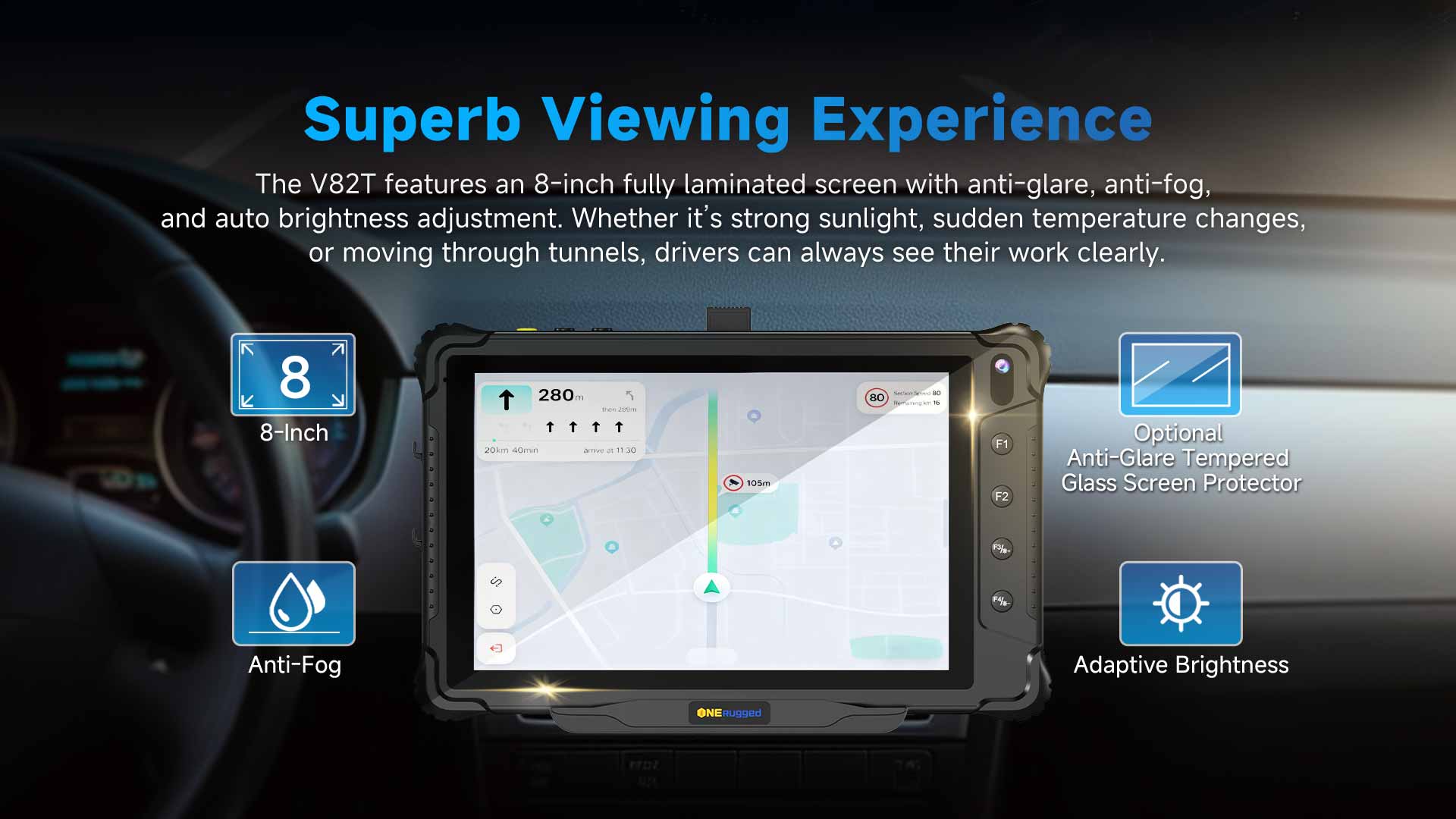 Magnífico Experiencia de visualización with 8-inch Screen