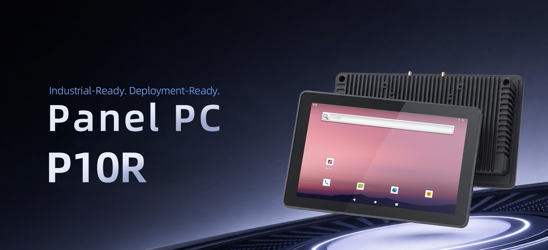 P10R 10.1-inch Android industrial panel PC with Rockchip RK3568 processor and fanless design