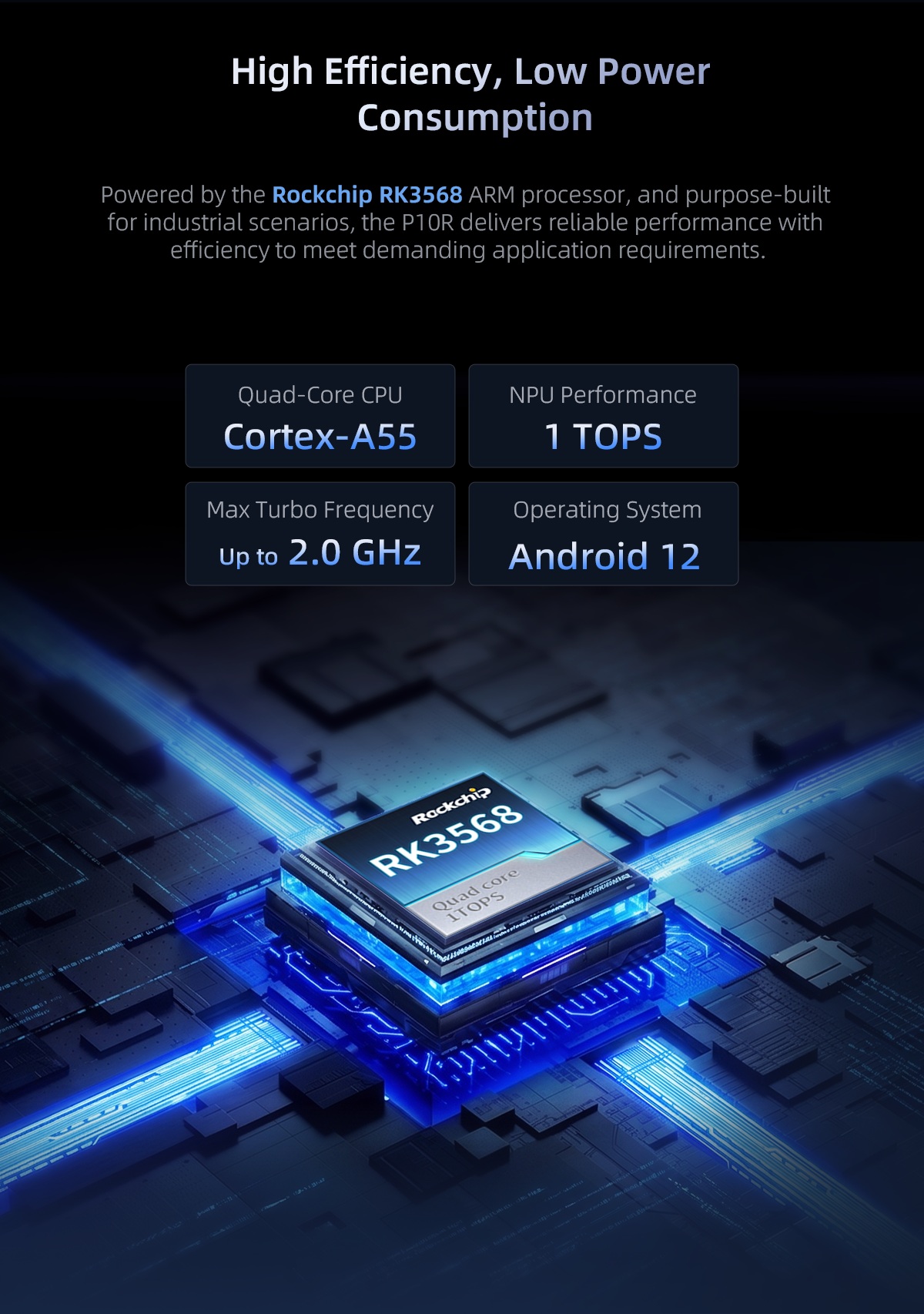 P10R industrial panel PC powered by Rockchip RK3568 with Android 12