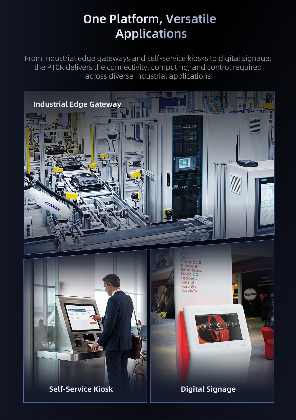P10R Android panel PC for industrial edge and smart commercial applications