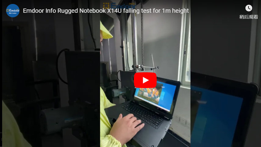 Emdoor Info Rugged Notebook X14u Prueba de caída para 1 m de altura