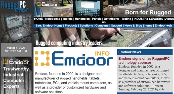 Emdoor firma como patrocinador de tecnología de PC resistente