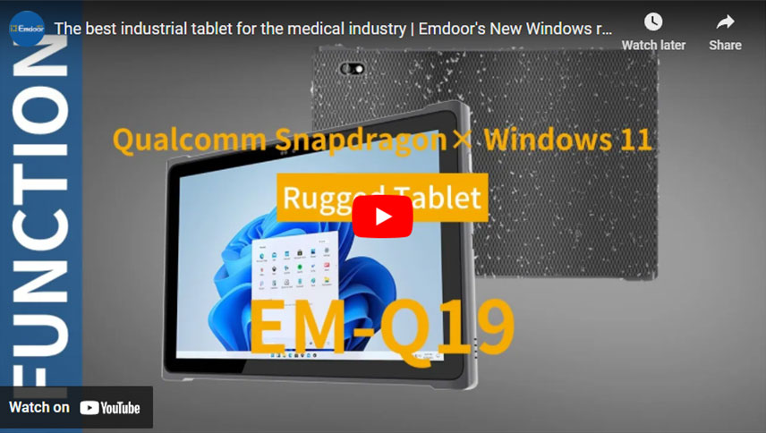 La mejor tableta industrial para la industria médica | Tableta robusta PC Q19 de Emdoor